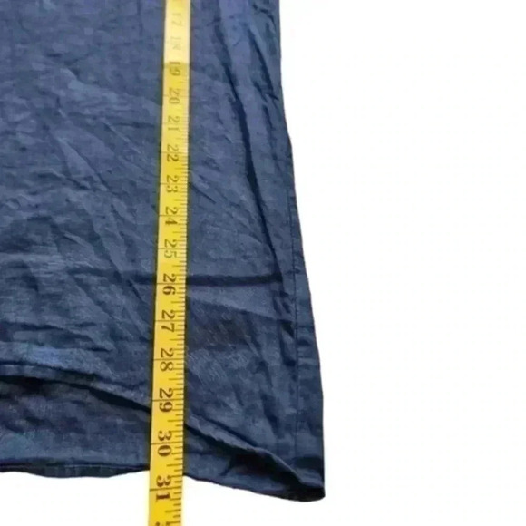 Linen Fairytales Tunic Top Whimsigpth Navy Blue Boat Neck Solid Women's Small - Picture 14 of 14